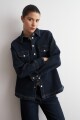 Camisa de jean jean oscuro
