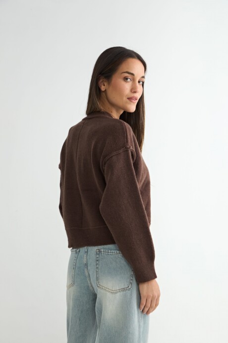 CARDIGAN CORDATA MARRON