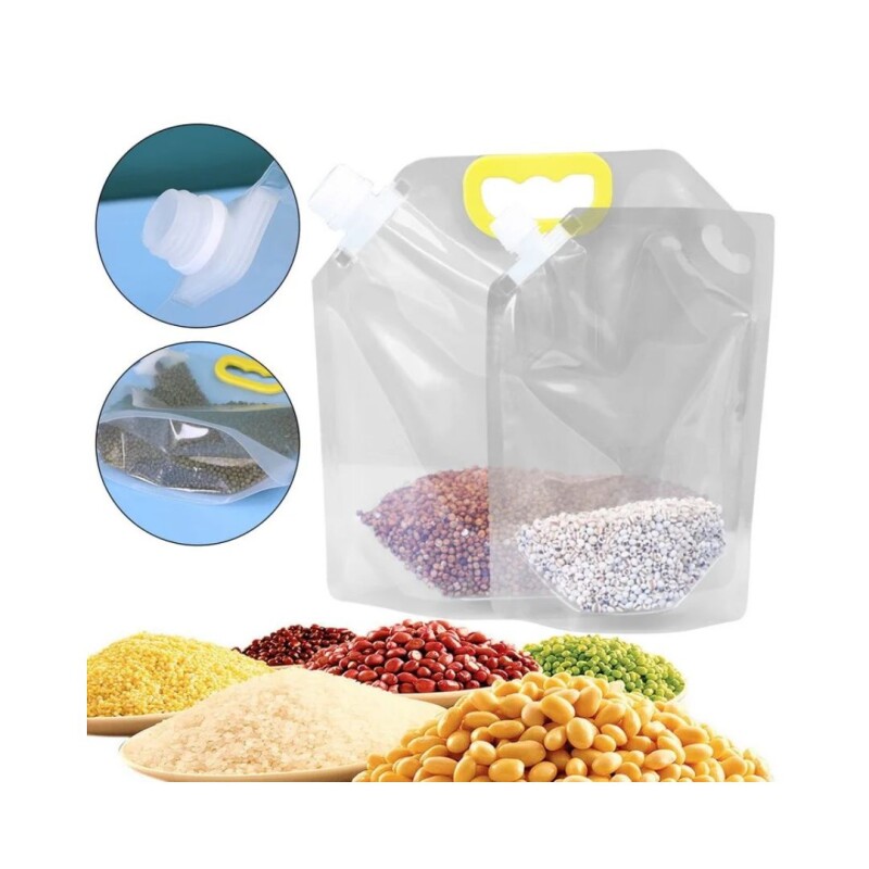 Set de 5 Bolsas Almacenamiento Cocina Baño Con Manija Capacidad 1 litro