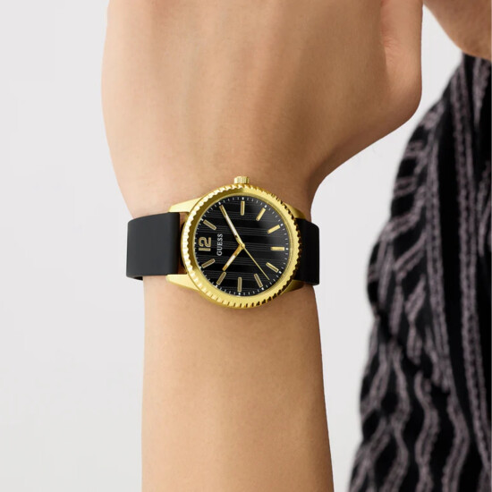 Reloj GUESS CHIP Silicona Negro Esfera 40mm 0