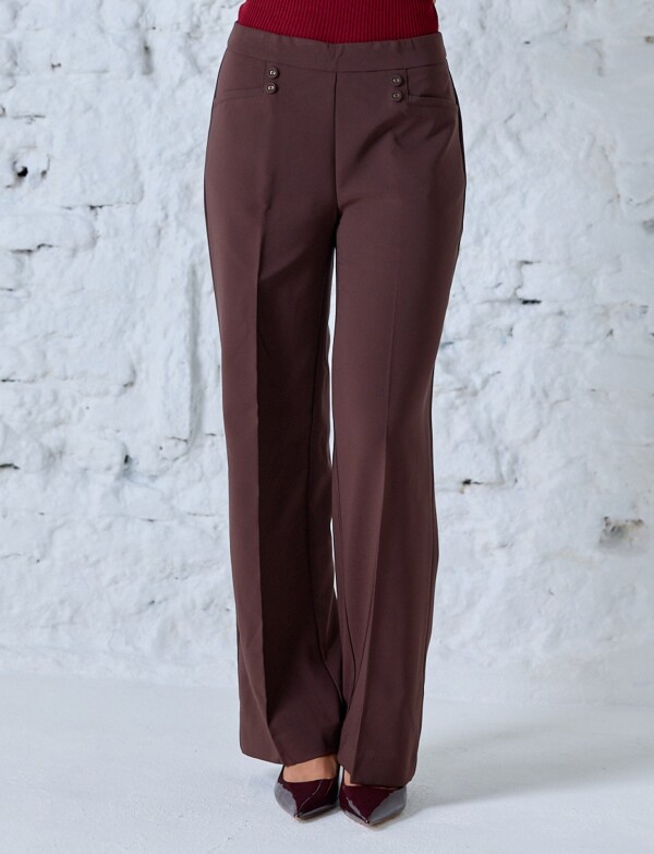 Pantalon Relaxed & Wide Leg MARRON