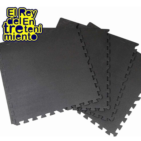 Pack X10 Piso Goma Eva Tatami Encastrable 1mx1mx2cm Gimnasio Negro / Gris