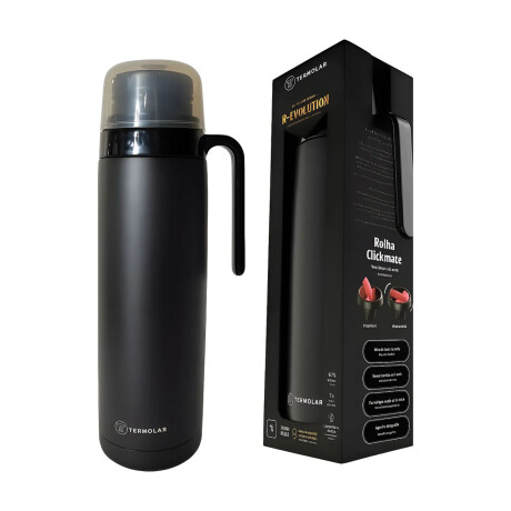 Termo Termolar R-evolution 1lt - 5 Años De Garantía Acero Negro