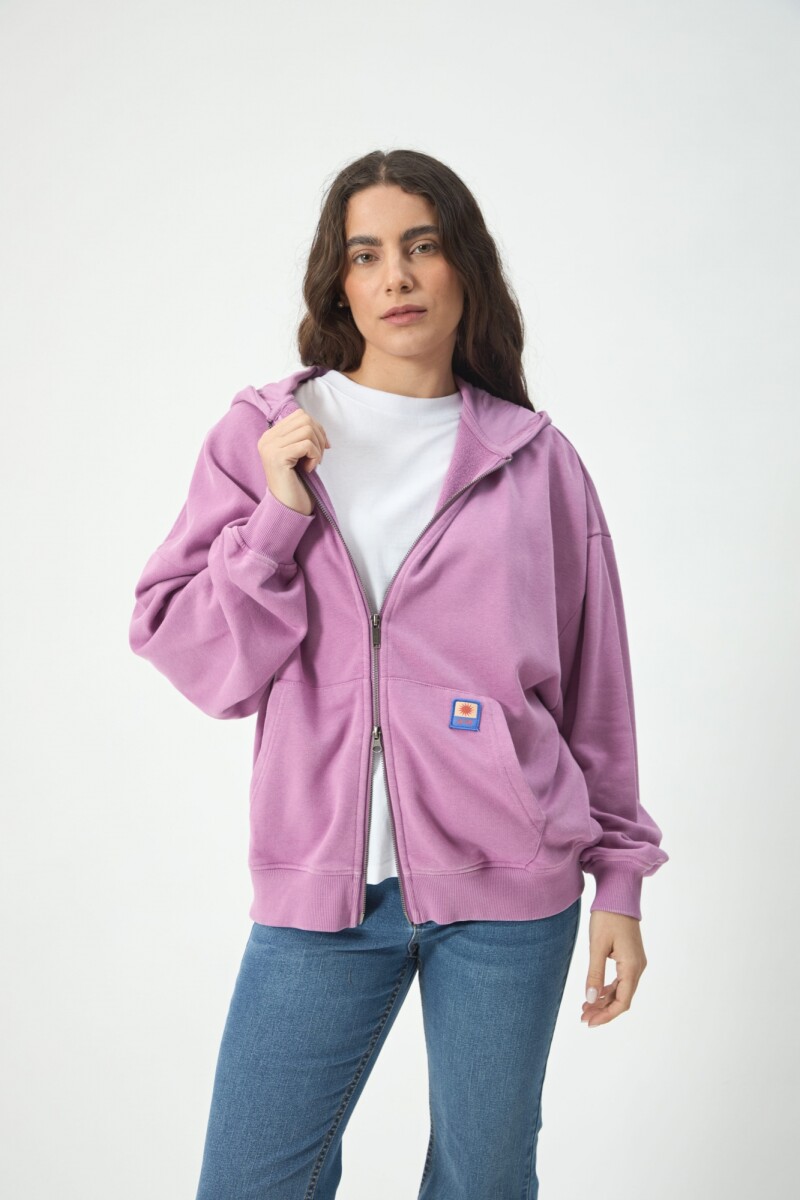 CAMPERA BOXY PATCH - VIOLETA 