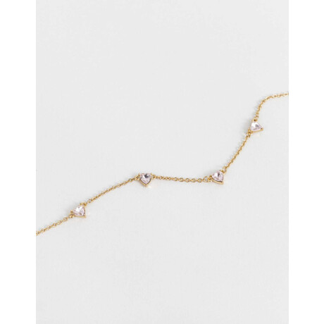 Collar Corto Con Strass Dorado