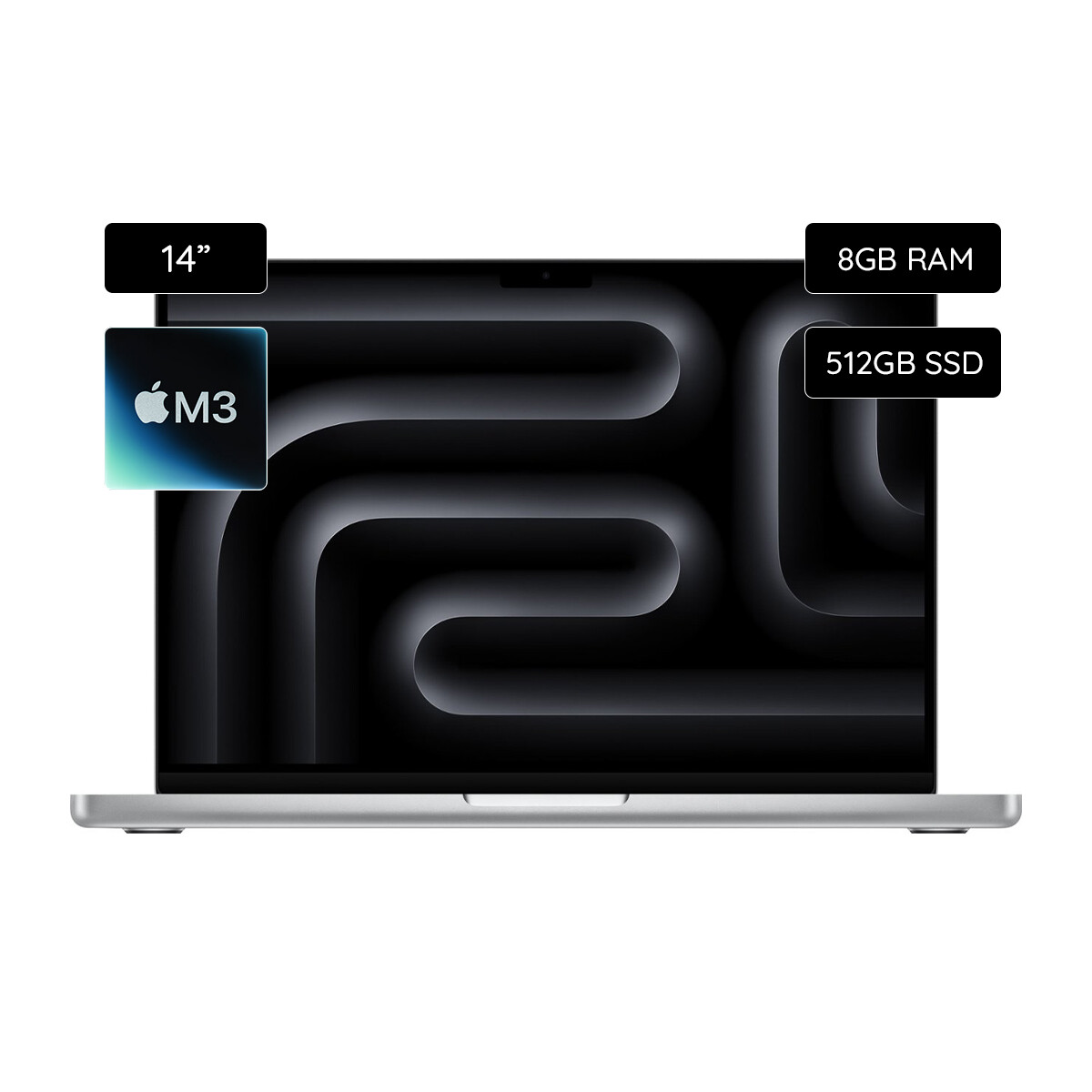 Apple MacBook Pro 14" Chip M3 8-Core 512GB SSD | 8GB RAM | 10-core GPU | Inglés - Silver 