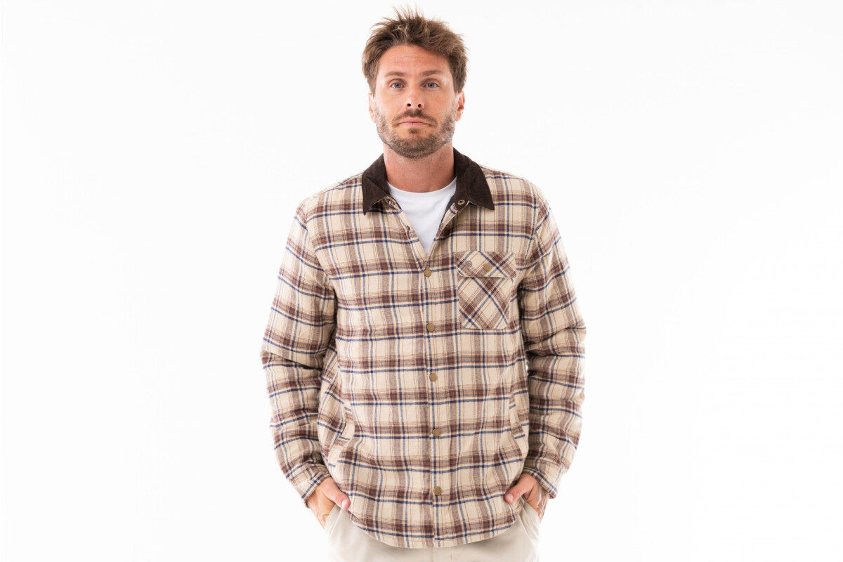 CAMISA MONTANA LEÑADORA Cuadro Bege 23