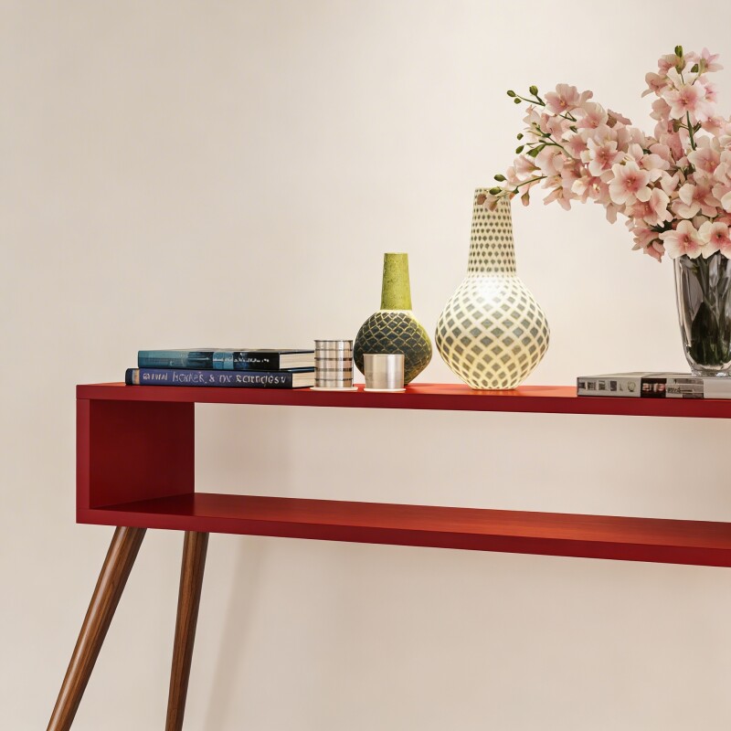 Aparador Moderno Quad 120cm Rojo