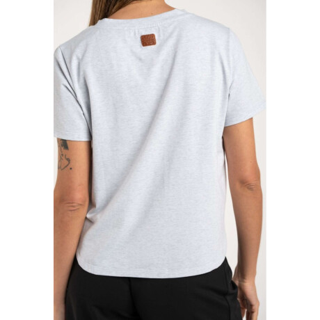 Remera Algodon Elastano Melange Gris Melange