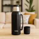 TERMO BRIO 1 LITRO ACERO INOXIDABLE NEGRO NEGRO