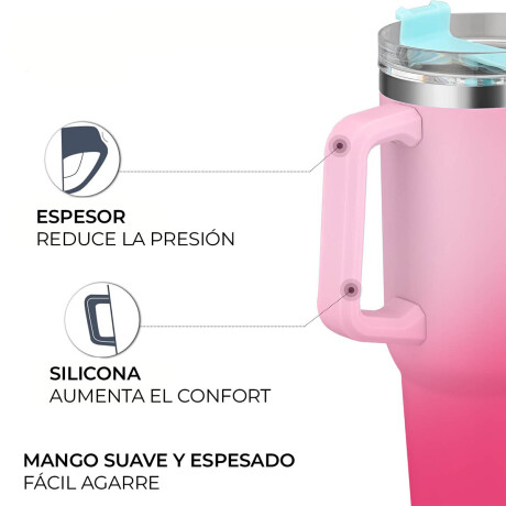 Vaso Térmico Con Sorbito 1.2lts Acero Inoxidable Rosa