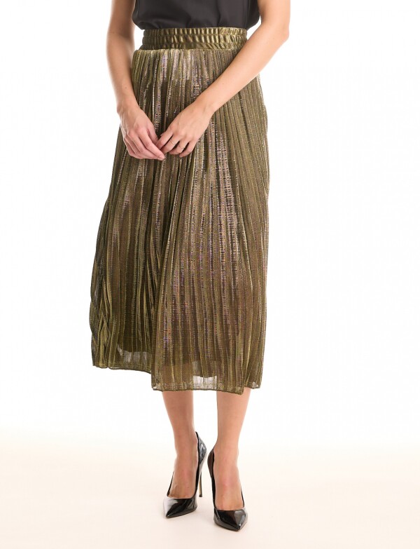 Falda Plisada DORADO