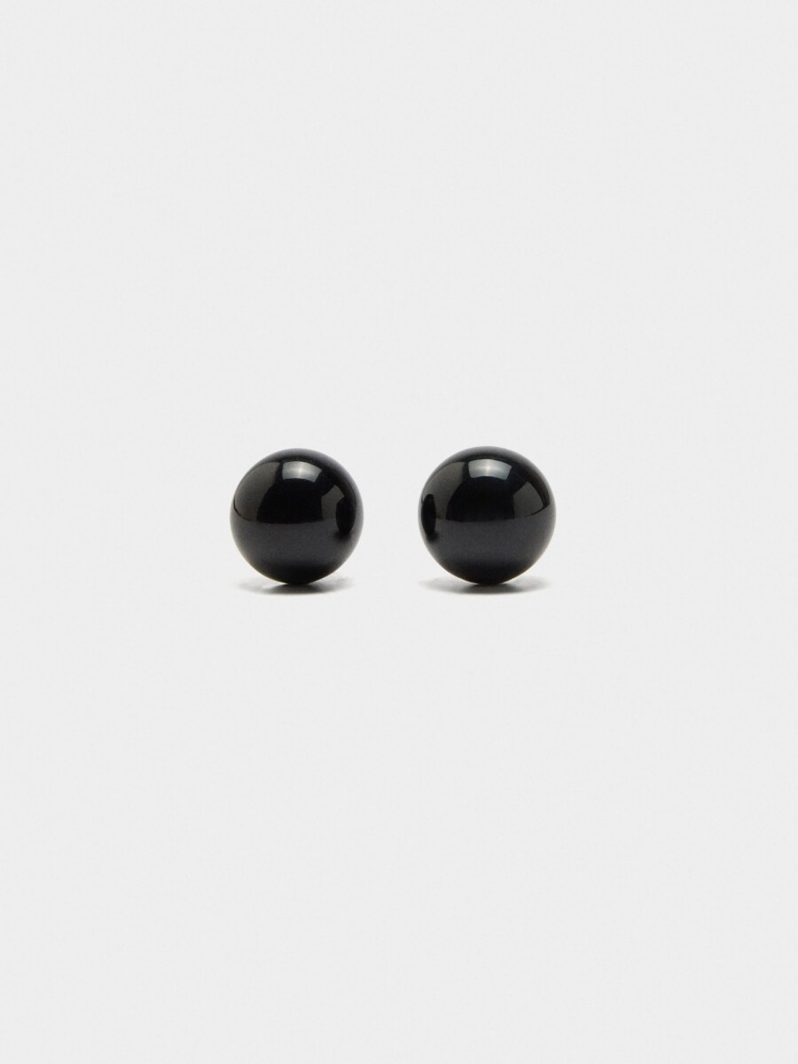 Pendientes De Esferas negro