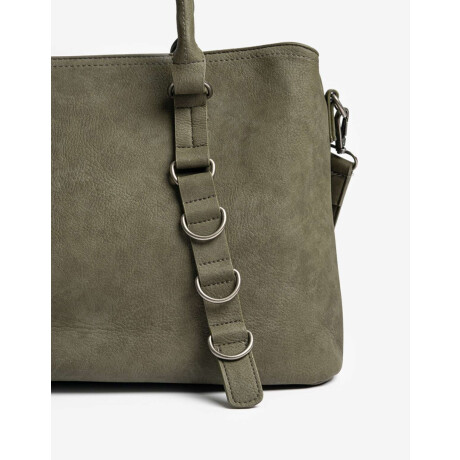 Cartera City Chocolate Arandelas Verde Oliva