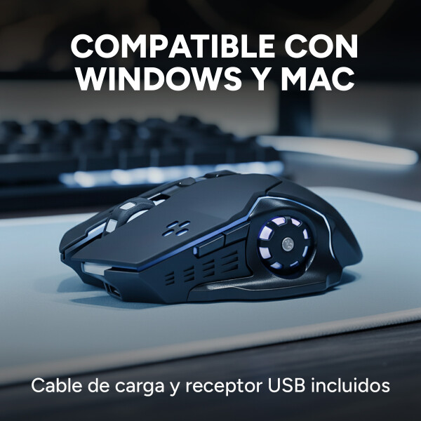 Mouse Gamer Inalámbrico Xtrike Me GW-601 RGB 3200 DPI Color Negro