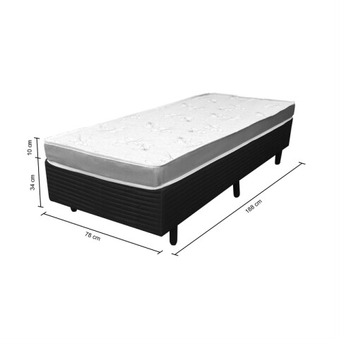 Juego de Dormitorio Sommier Quito 1 Plaza y Ropero 4 Puertas 2 Cajones Telescópicos Blanco Juego de Dormitorio Sommier Quito 1 Plaza y Ropero 4 Puertas 2 Cajones Telescópicos Blanco
