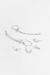 Set de 3 caravanas estrella plateado