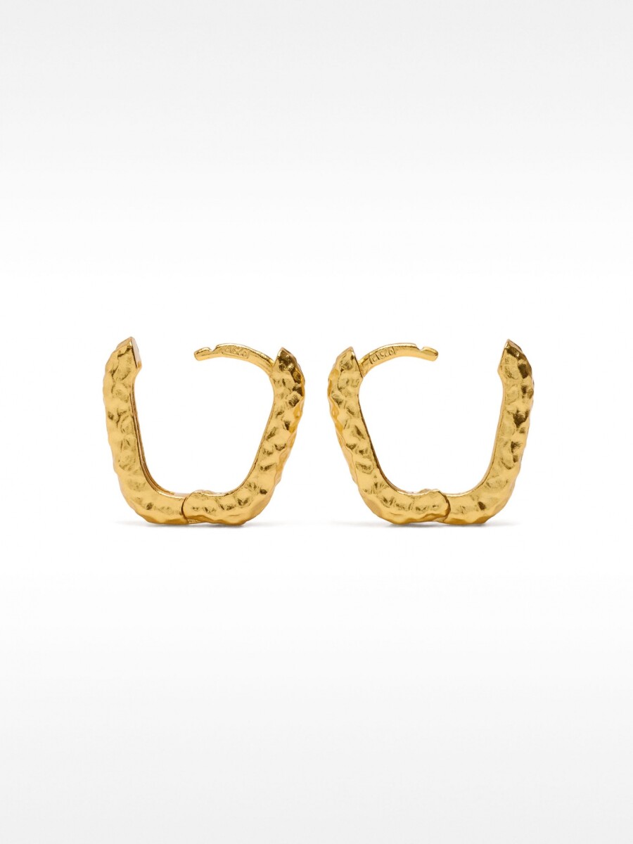Aros Con Textura - Plata De Ley 925 dorado