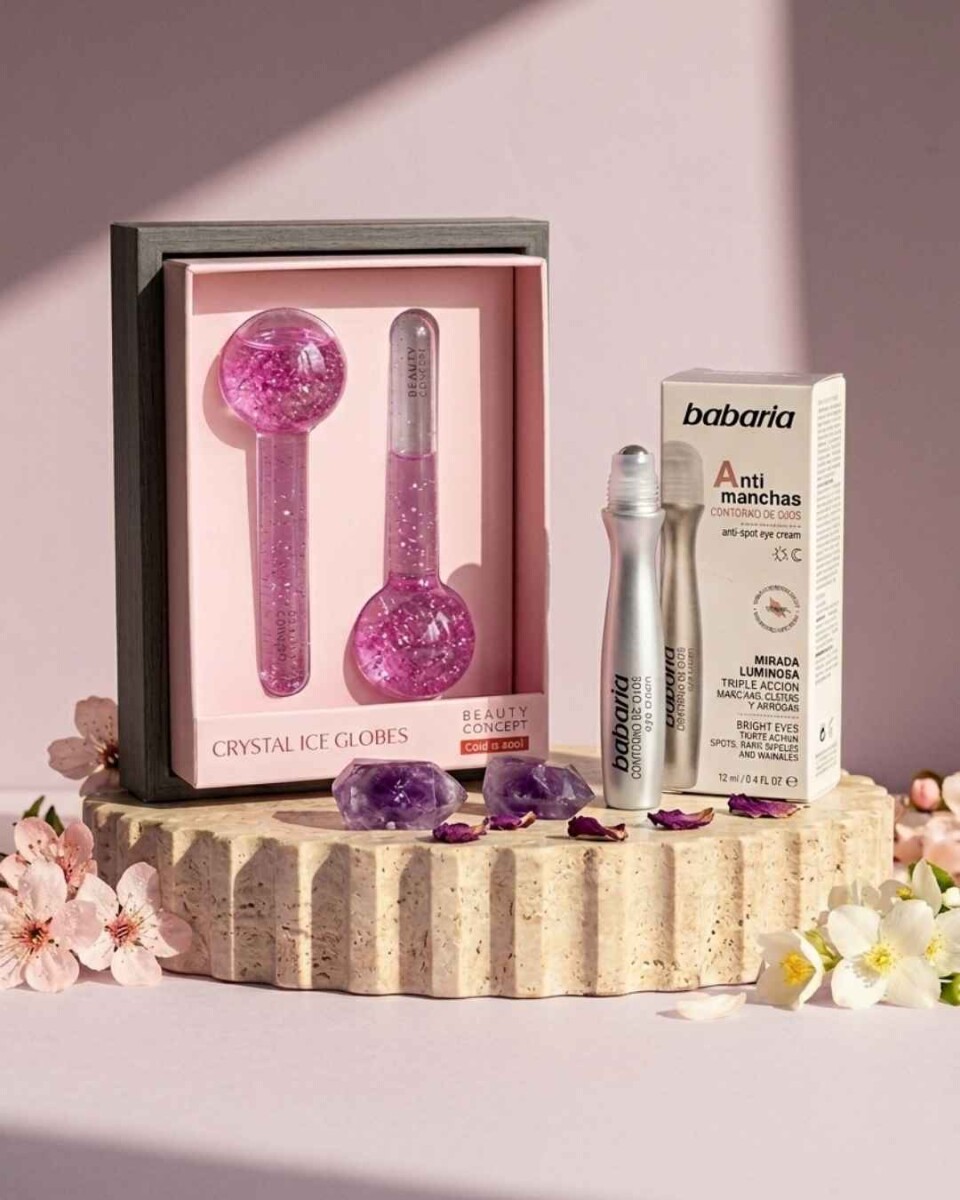 Promo Mamá 3: Cristal Ice Globes + Contorno de ojos Antimanchas 