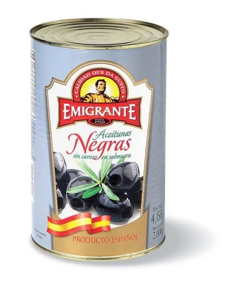 Aceituna negras sin carozo lata 240g EMIGRANTE 