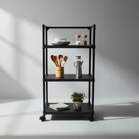 Estante Organizador 3 Niveles Multifuncional Cocina Baño Negro
