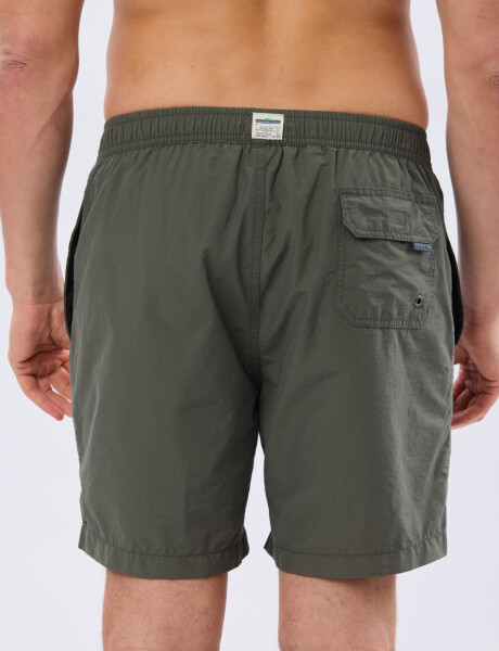 SHORT DE BAÑO LISO Verde Oscuro