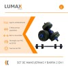Set 2 Mancuernas Lumax + Barra 2 En 1 + 20kg Discos Pesas Azul