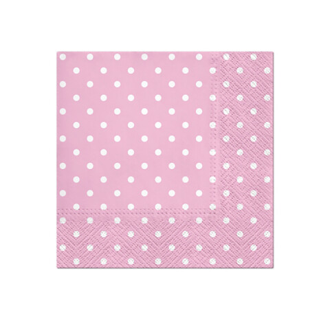 Servilleta Puntos x20 Rosa