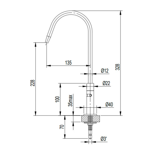 Griferia Cocina Solo Para Usar Con Filtro 000