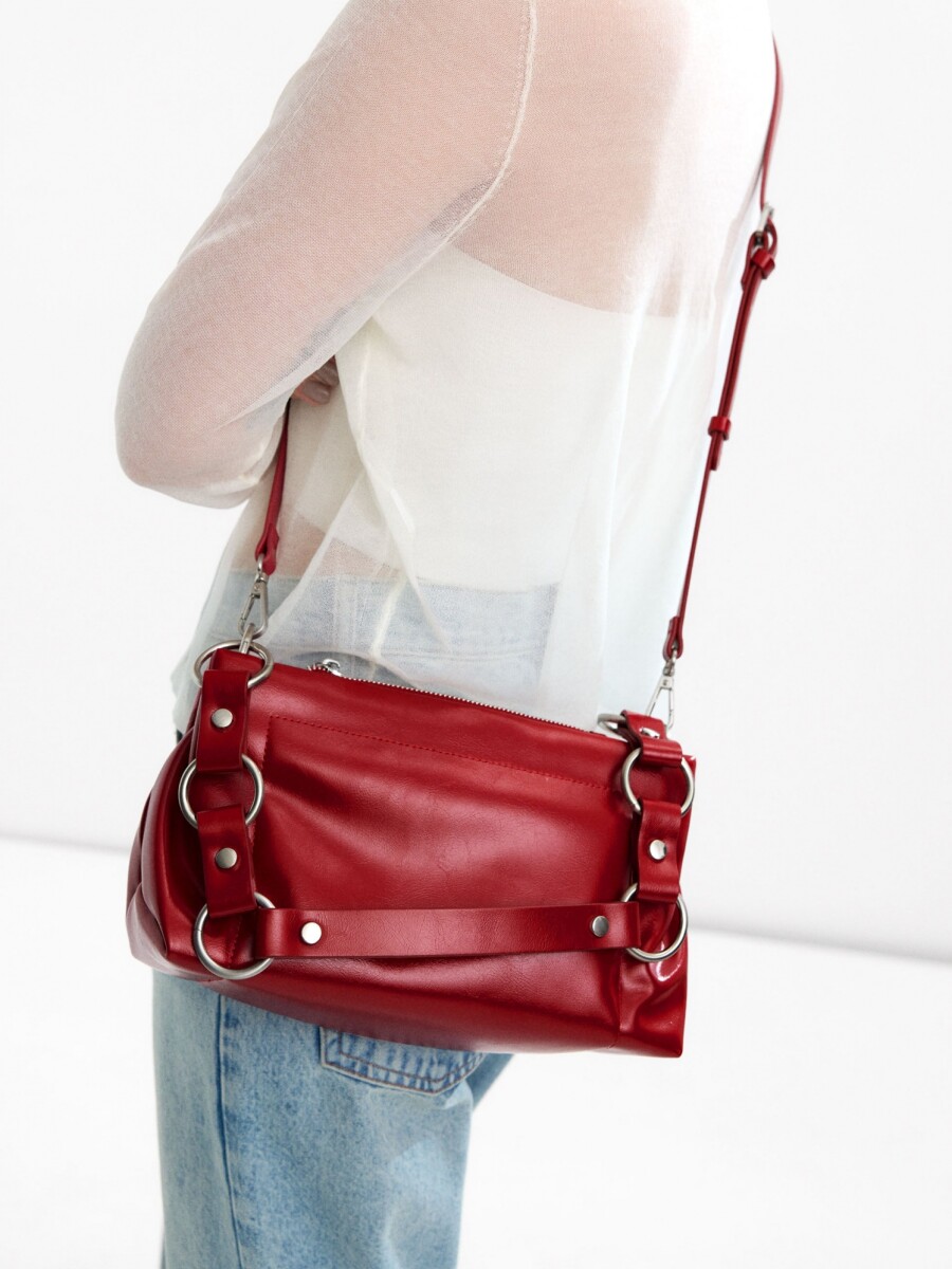 Bolso Bandolera Rectangular rojo