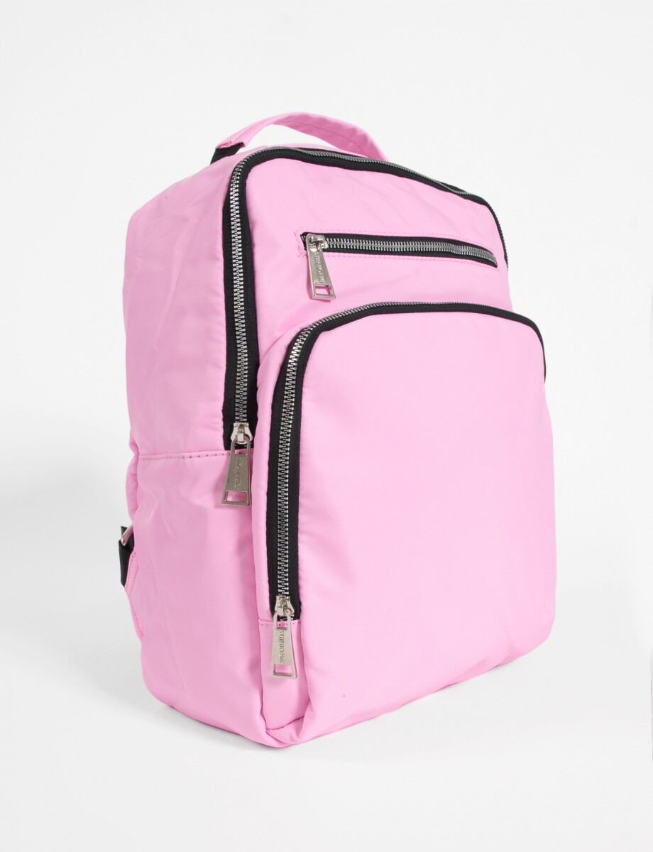 Mochila con bolsillo - rosado 