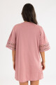 Cotton lace dress Marron