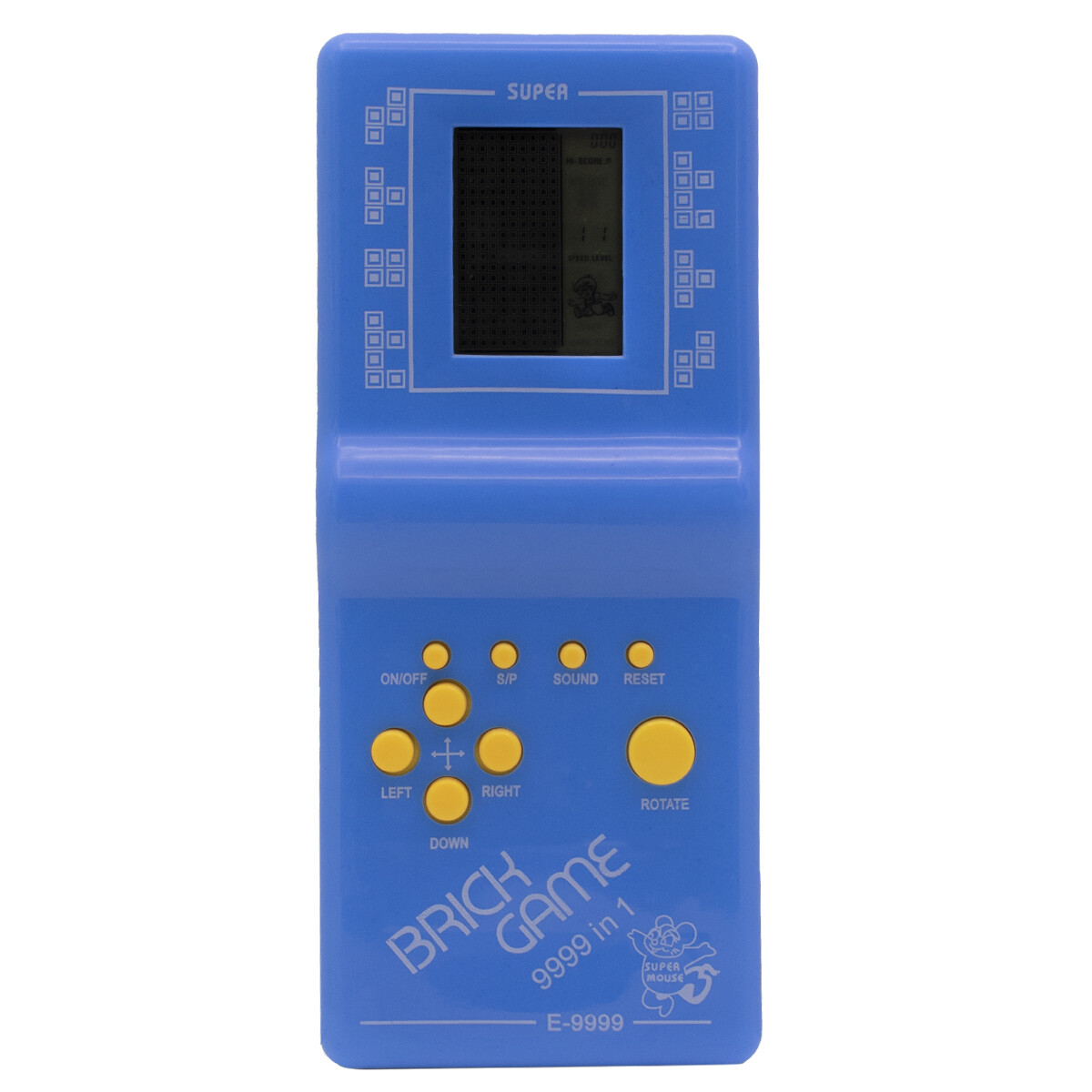 Consola de juegos portátil retro tetris 9999 en 1 - AZUL-NEGRO 