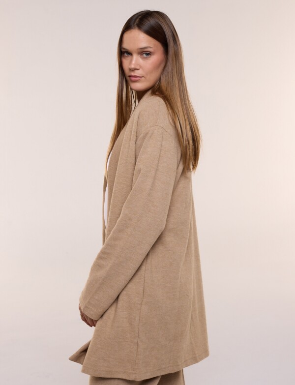 Cardigan Abierto Soft BEIGE OSCURO