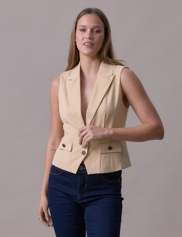 Chaleco Career BEIGE