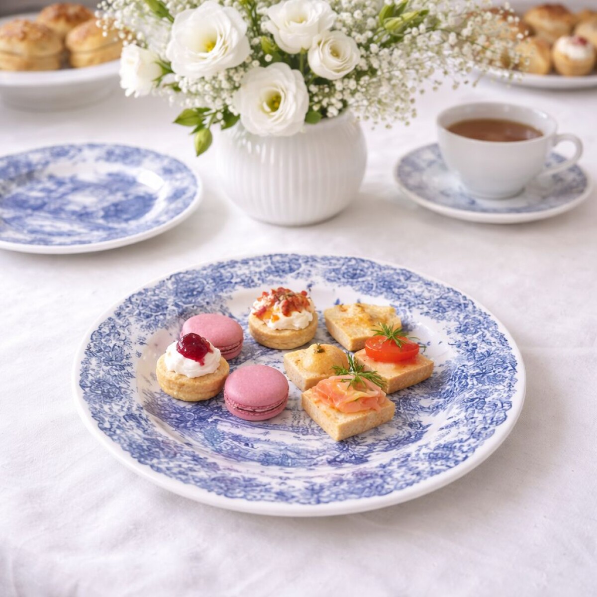 Plato de Postre Oxford Cena Inglesa Set 6 Unidades - Azul 