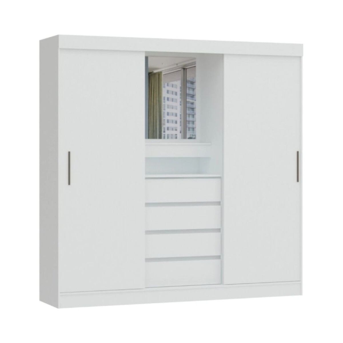 Ropero Placard Puertas Correr/cajones Argos Blanco 