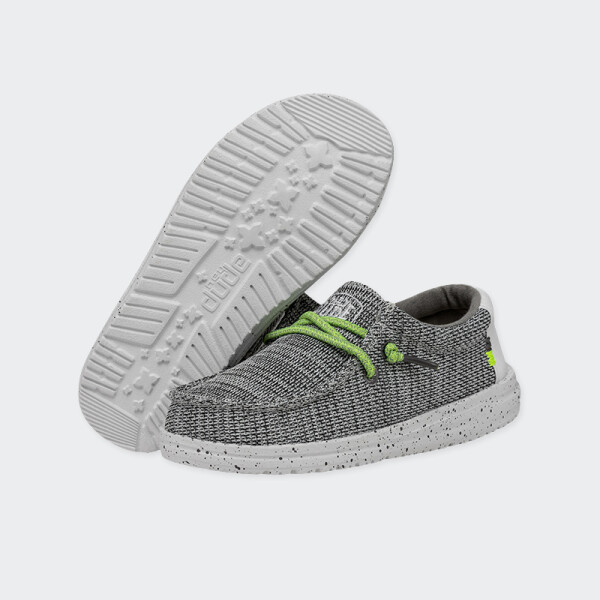 Calzado Hey Dude Wally Youth Sox Gris