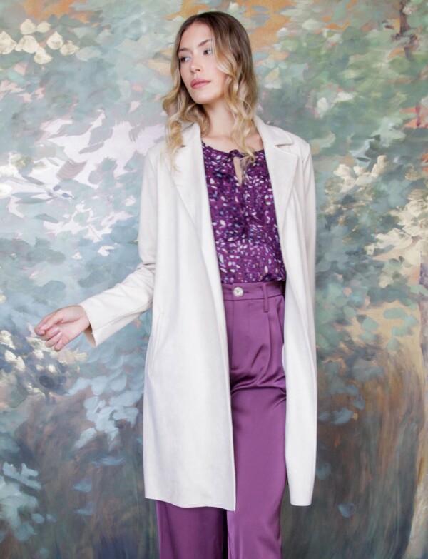 Chaqueta Larga Suede BEIGE