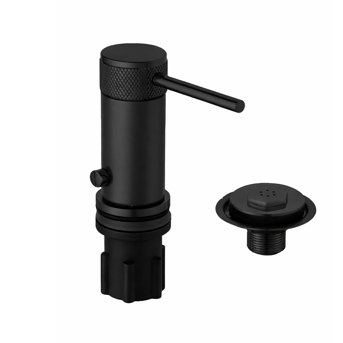 Griferia Bidet Con Transferencia En Negro Mate - Serie Fasano 