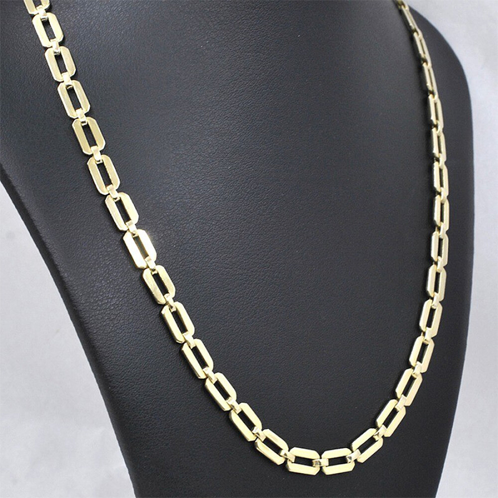 Gargantilla oro 18k eslabon forcet chato Gargantilla oro 18k eslabon forcet chato
