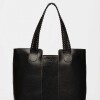 Shopper The Braided En Cuero Vegetal Liso Negro