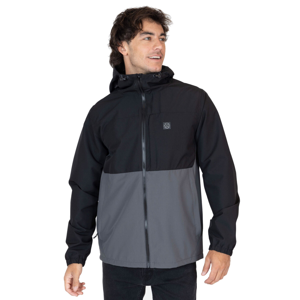 Campera Cortaviento Maui and Sons Uranium - Negra/Gris 