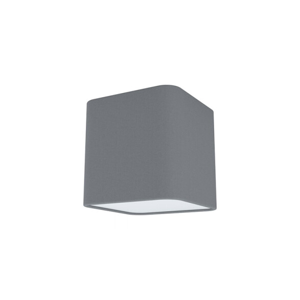 Plafón cuadrado tela gris dif. opal E27 POSADERRA EG3370