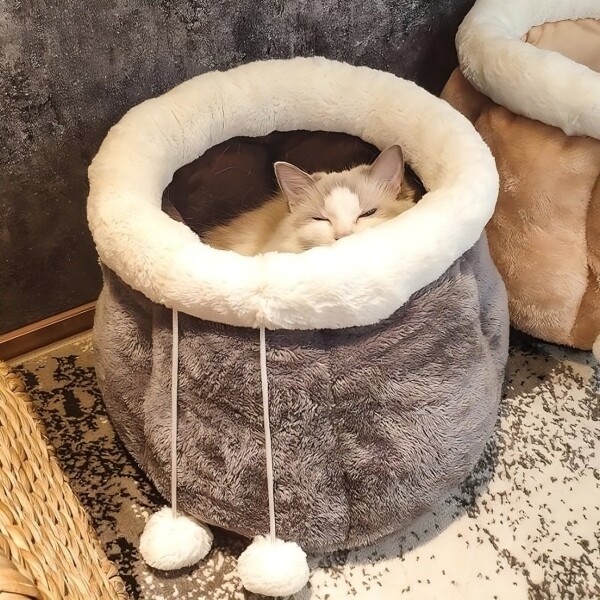 Cama Gato Nido Cuna Canasto Peluche Con Colchon 2 Pom Pom Cama Gato Nido Cuna Canasto Peluche Con Colchon 2 Pom Pom