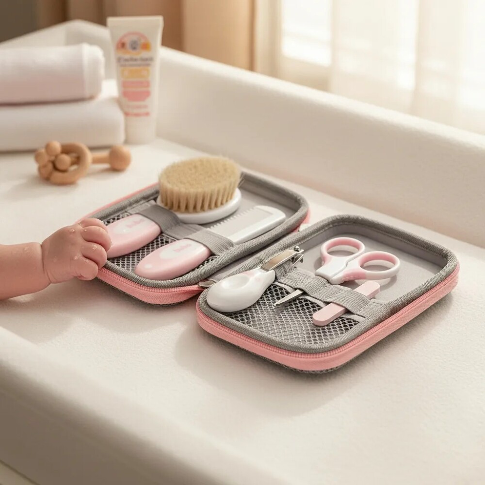 Neccesaire BUBA set cuidados estuche rigido rosado