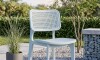 Silla Simil Rattan de polipropileno Celeste