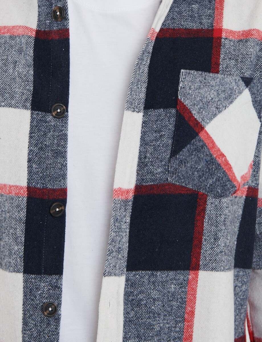 300563 SOBRECAMISA HARRY Azul Osc/rojo