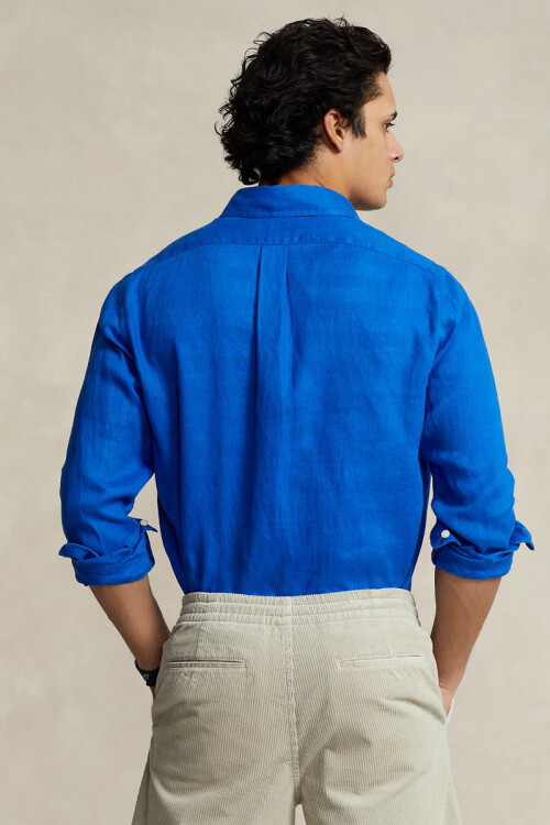 Camisa Lino Polo Ralph Lauren Heritage Blue