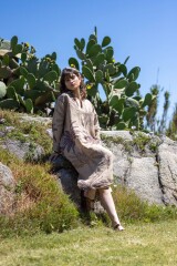 VESTIDO LINO LUMBRE BEIGE